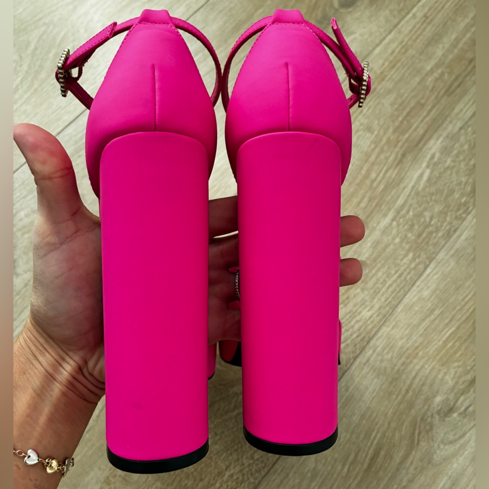 Aldo Double Platform Heeled Shoes in Fuchsia - Picture 10 of 12